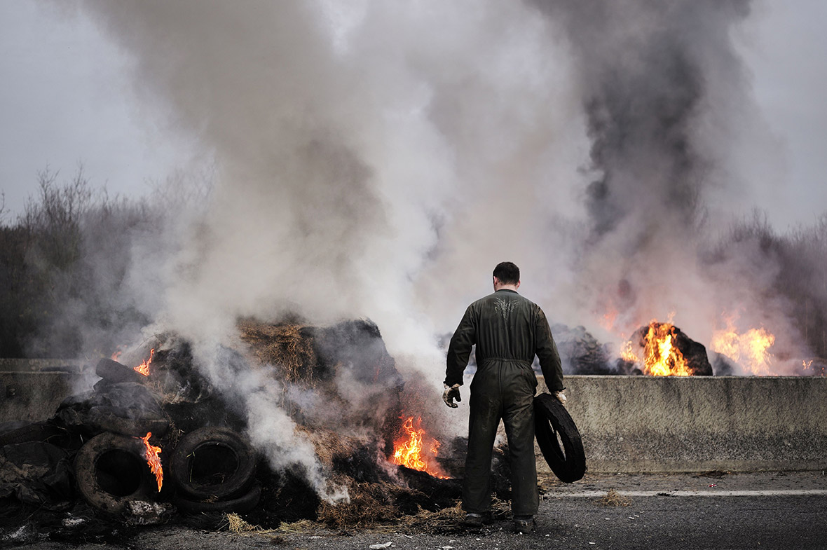 Farmers protest, France