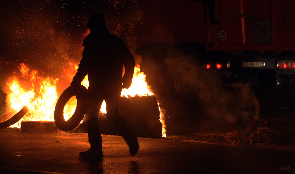 Farmers protest, France