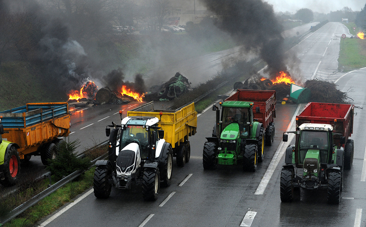 Farmers protest, France