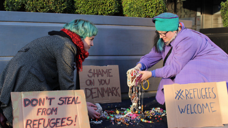 LGSMigrants protest at the Danish embassy