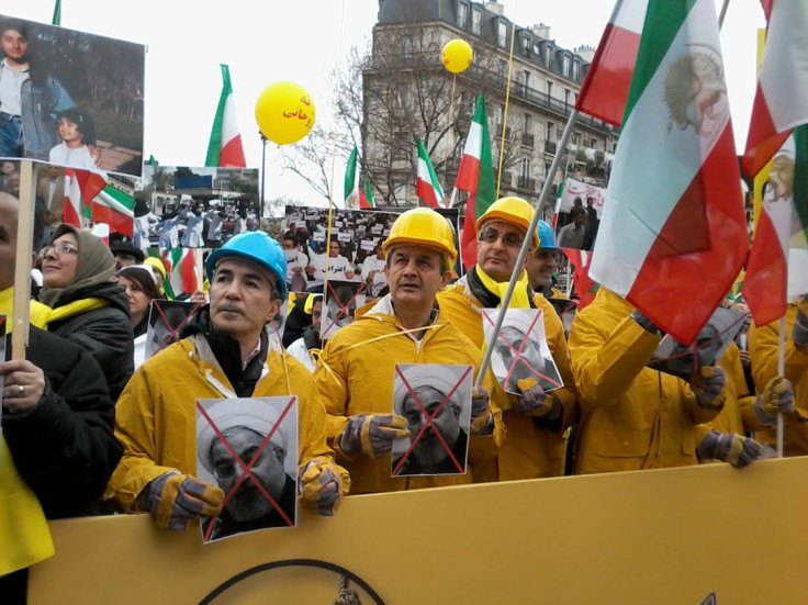 Pictures from a demonstration against Hassan Rouhani