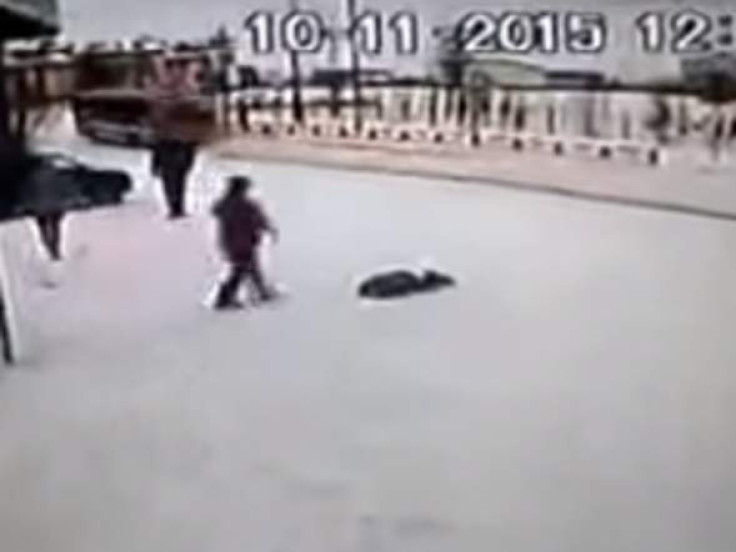 Russian Woman Attacks Son