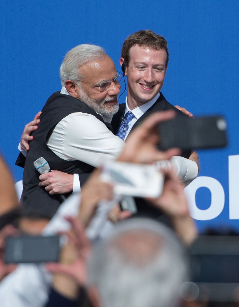 Narendra Modi, Mark Zuckerberg