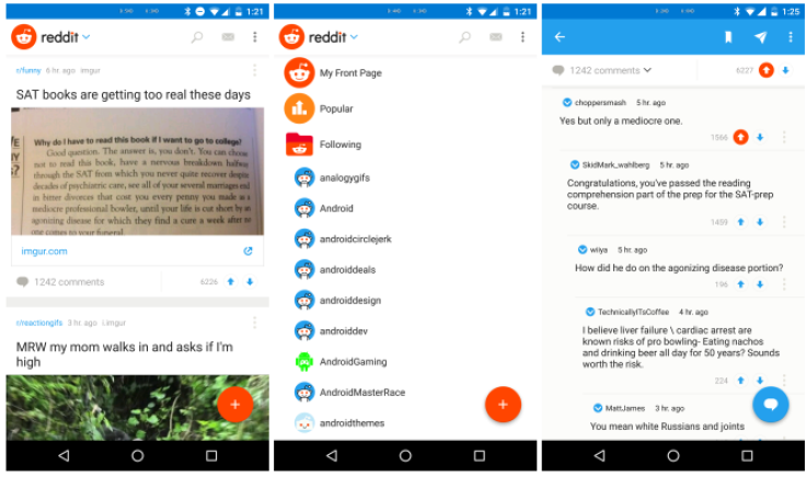 Reddit Android app