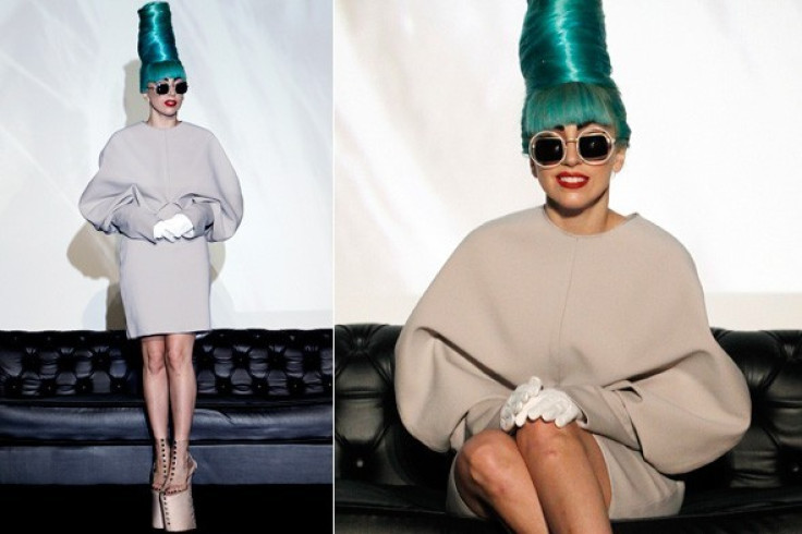 Rebecca Short&#039;s design which Lady Gaga wore at a Singapore press conference
