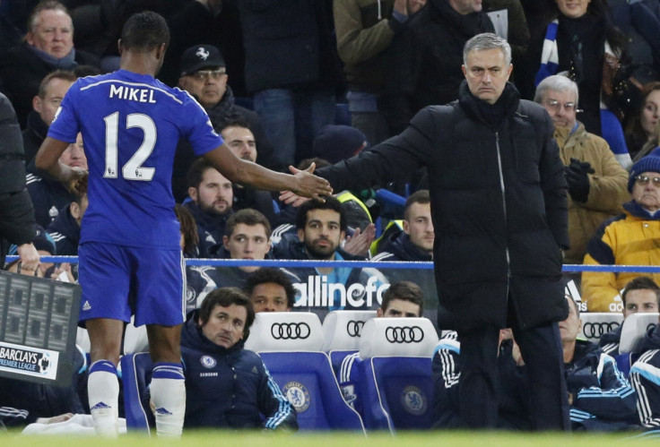 John Obi Mikel and Jose Mourinho