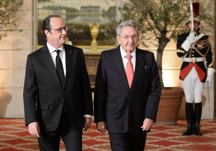 Cuba's Raul Castro in Paris