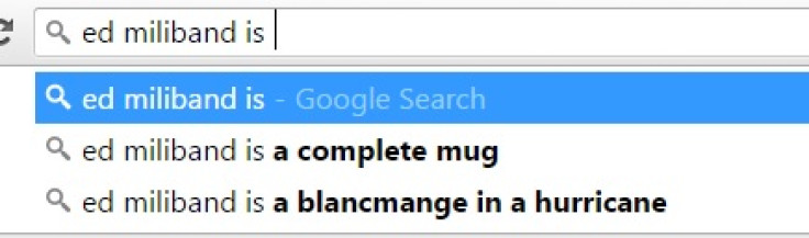 Ed Miliband Google search suggestions