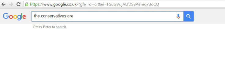 Google suggestions Conservatives are