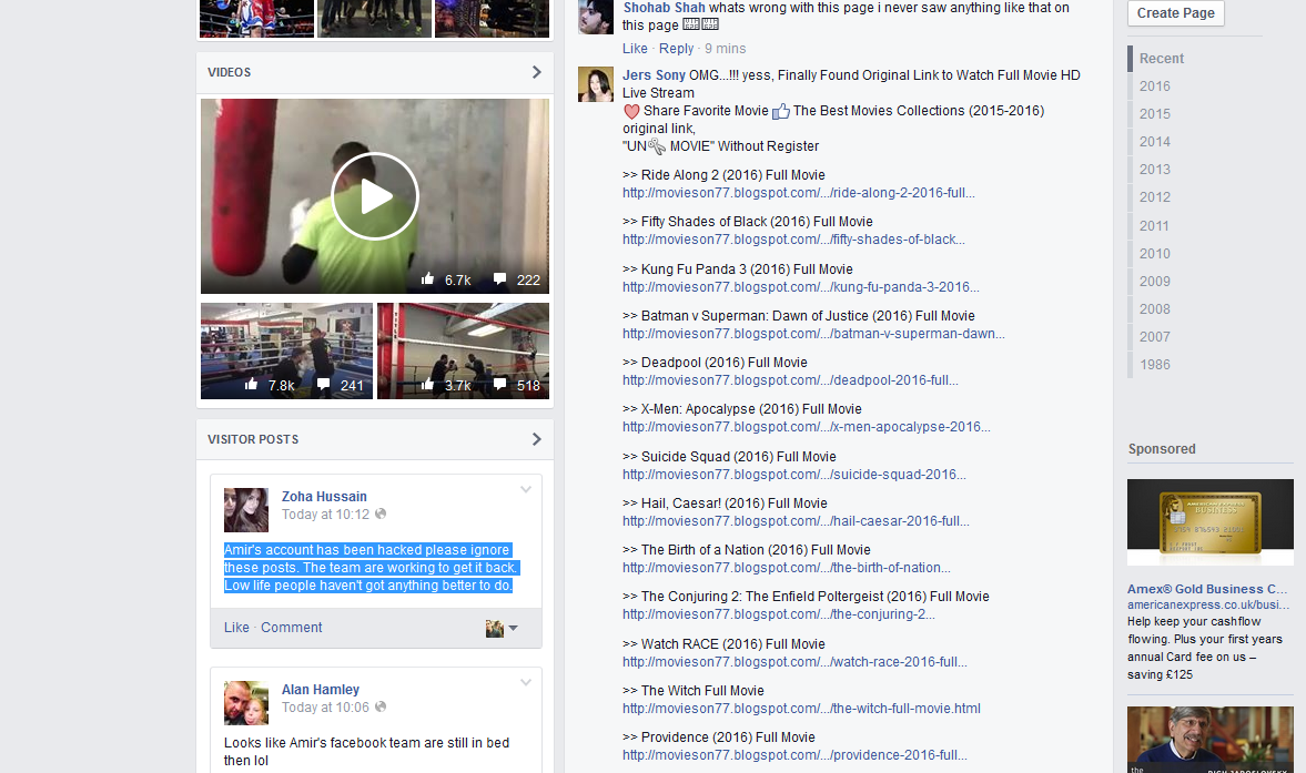 AmirKhan FB page AmirKhan FB page