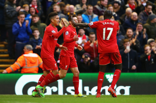 Liverpool players celebrate Liverpool players celebrate