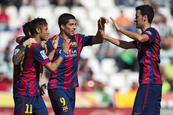 Sergio Busquets and Neymar