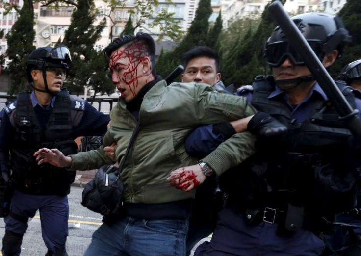 Hong Kong protests in Mong Kok district