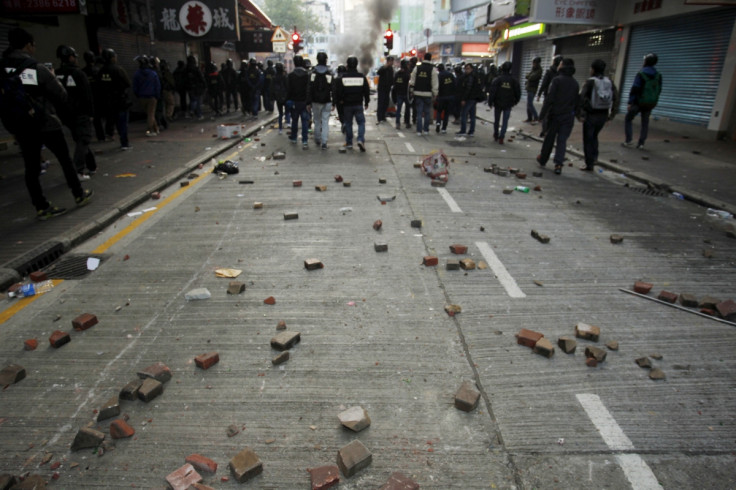 Hong Kong riot in Mong Kok district