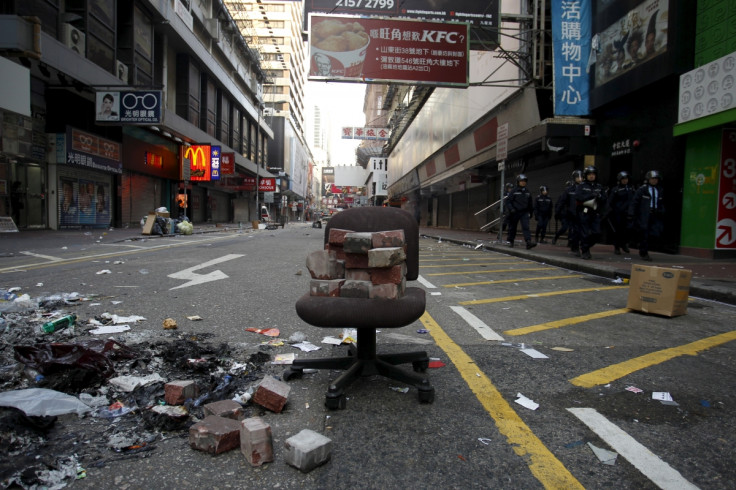 Hong Kong riots in Mong Kok district