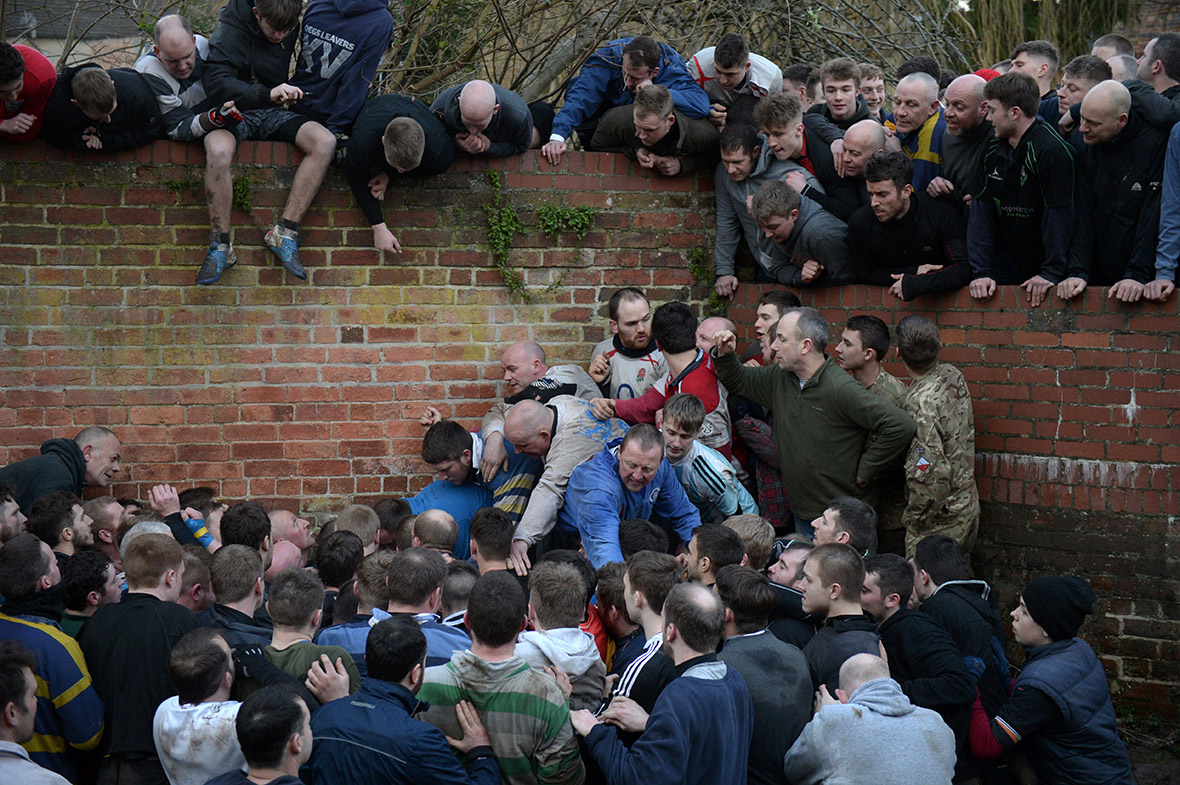 Royal Shrovetide Football Match: 'mob football' game one 
