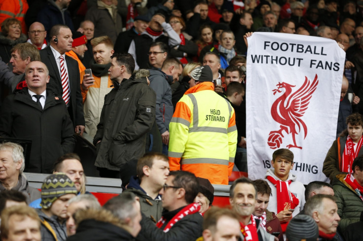 Liverpool fans protest