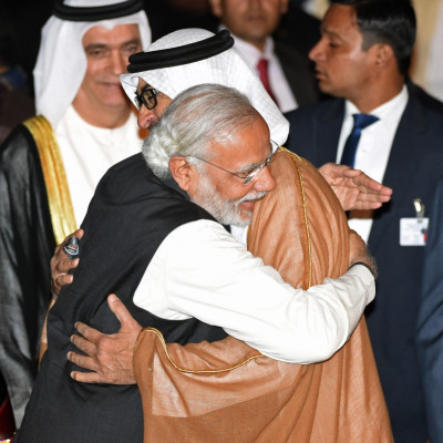 Narendra Modi and Sheikh Mohammed Bin Zayed Al Nahyan