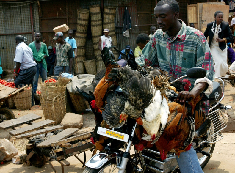 Rwandan man on motorcycle