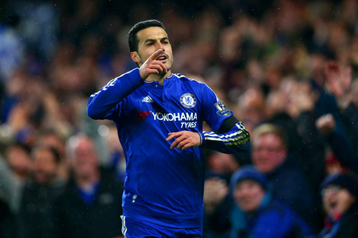 Pedro celebrates his goal