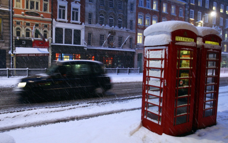 Snowfall in London