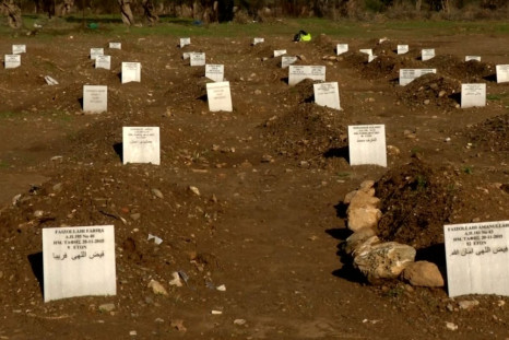 Makeshift cemetery in Lesbos