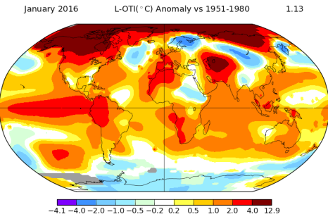 NASA January temperature