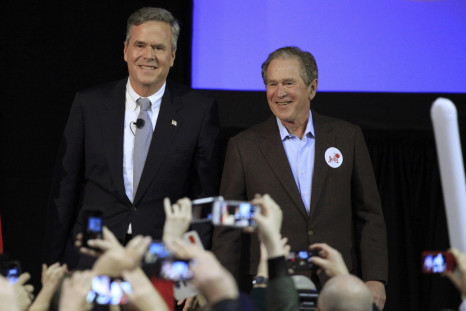 George W. and Jeb Bush