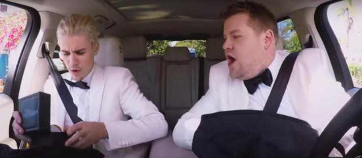 Justin Bieber and James Corden