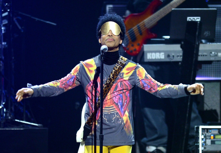 Prince performing