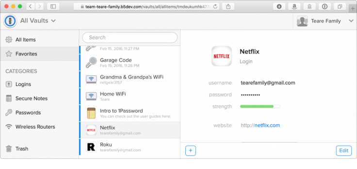 1Password launches family plan which manages accounts and passwords for 5 people