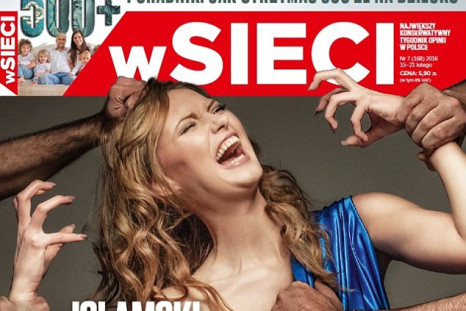 The cover depicts a blonde woman groped