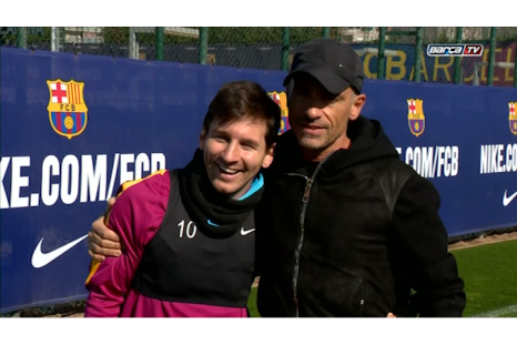 Lionel Messi and Eros Ramazzotti 