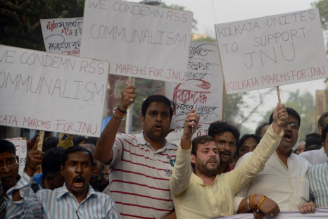 Indian students protest against BJP government