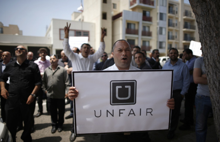 Uber drivers protest in the US