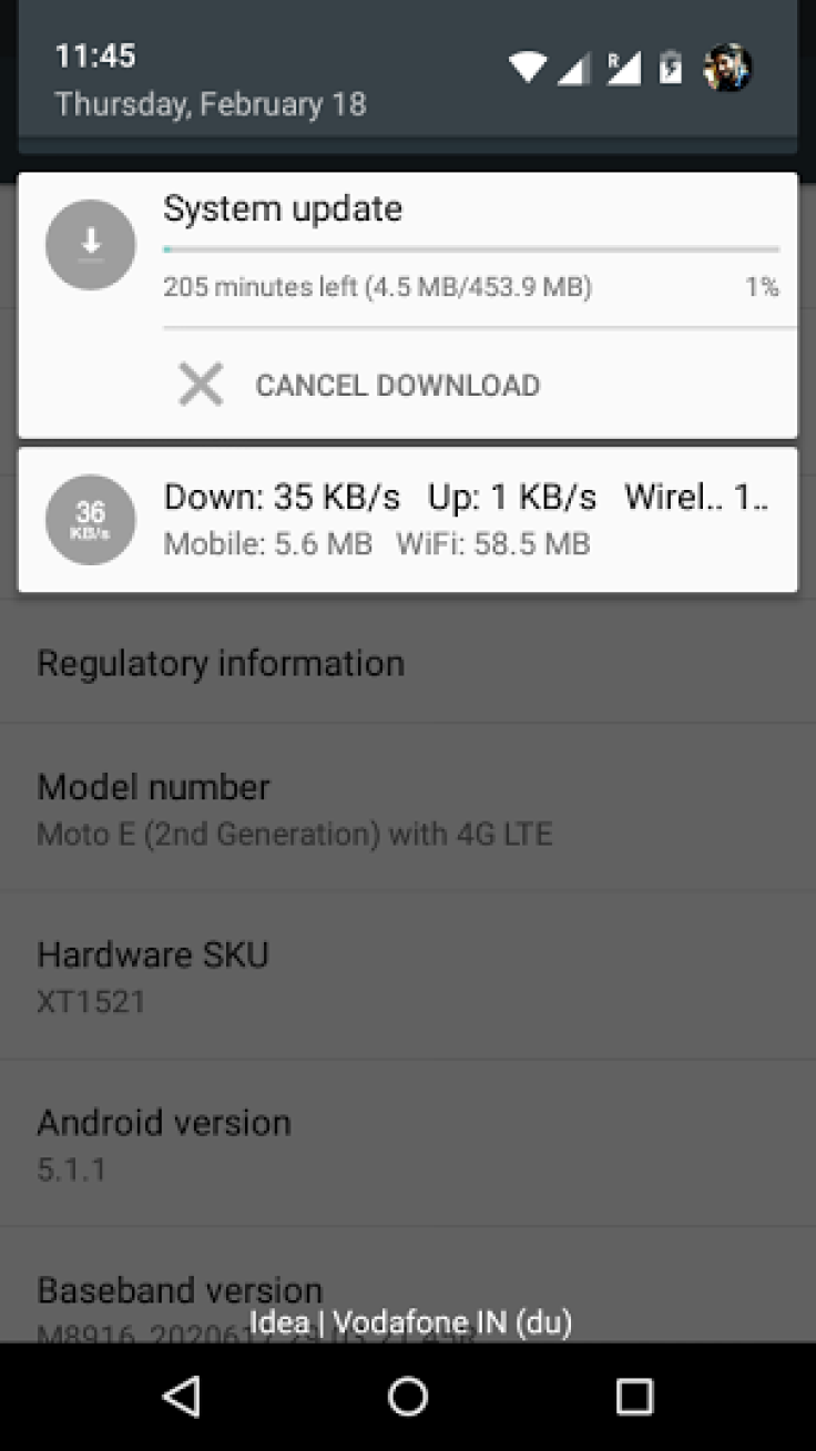 Moto E Marshmallow update