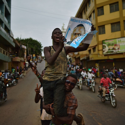 Supporters of Kizza Besigye