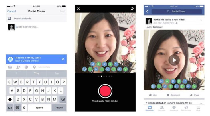 Facebook introduces birthday cam which allows users to say more than just HBD