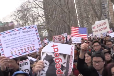 Peter Liang protests