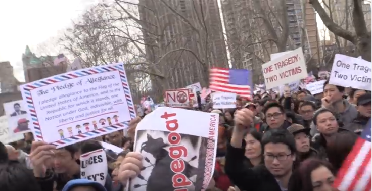 Peter Liang protests