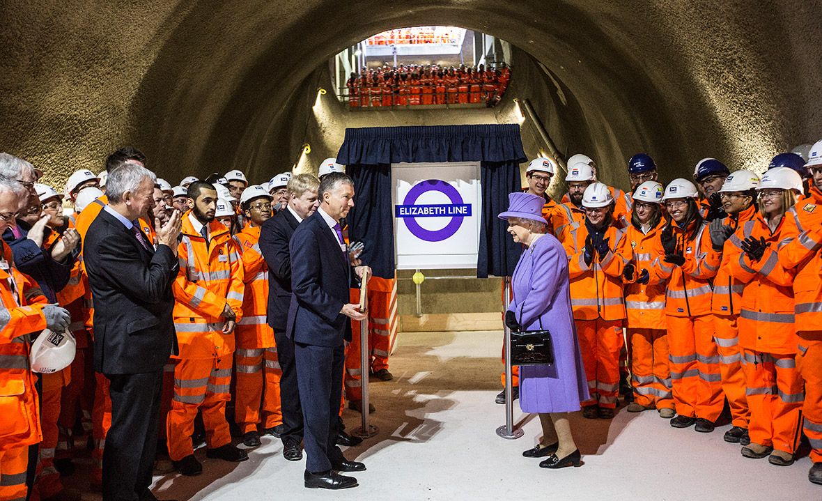 Purple Reign: The Queen visits Bond Street station as Crossrail is renamed Elizabeth Line