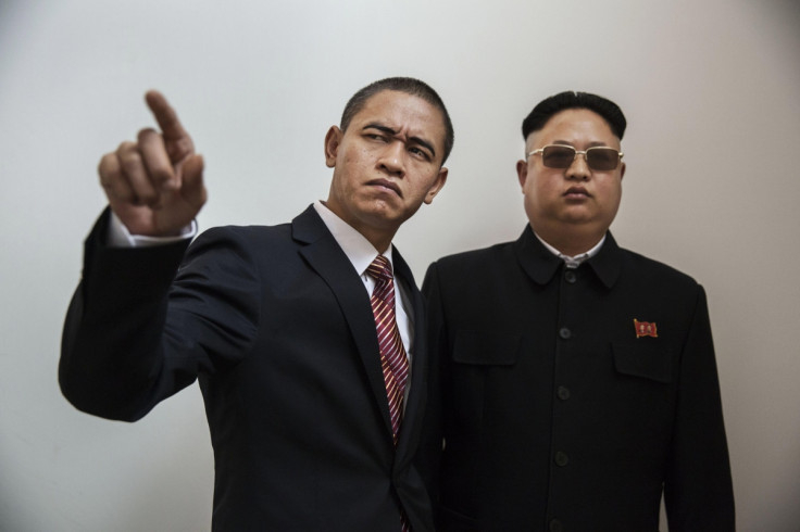 Obama and Kim Jong-Un impersonators