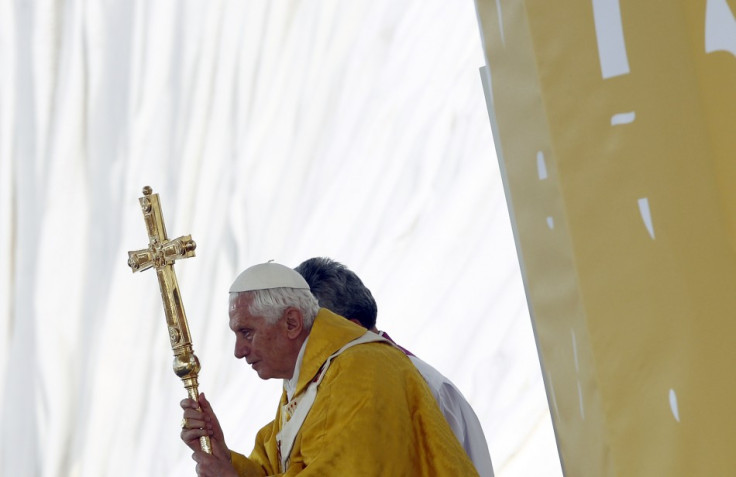 Pope Benedict XVI leads a mass at the Cuatro Vientos aerodrome as part of World Youth Day festivities in Madrid