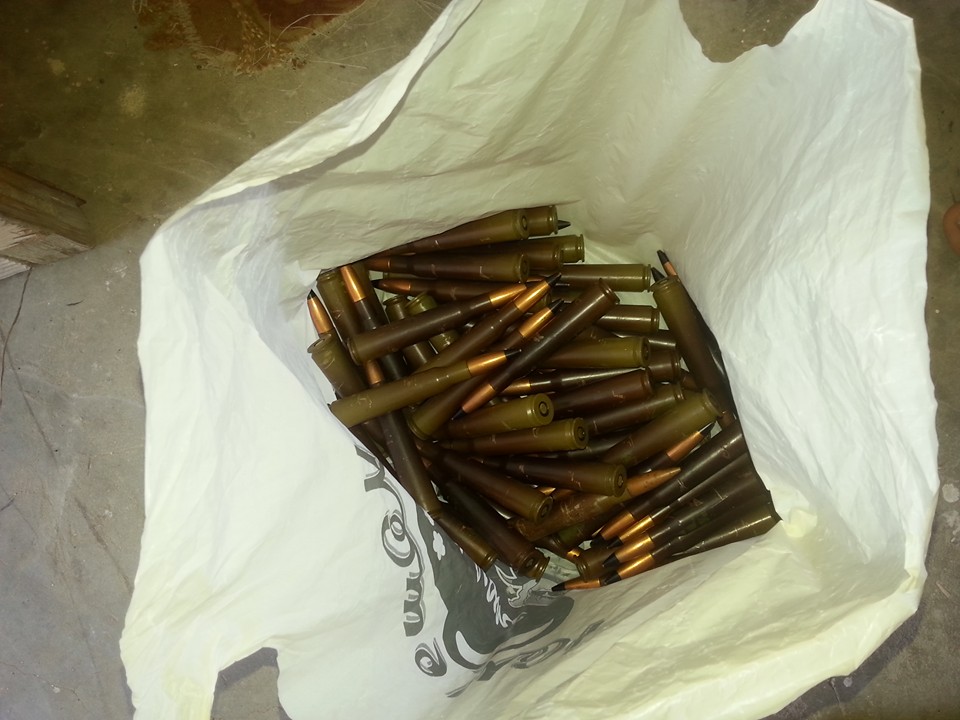 A bag full of ammunition