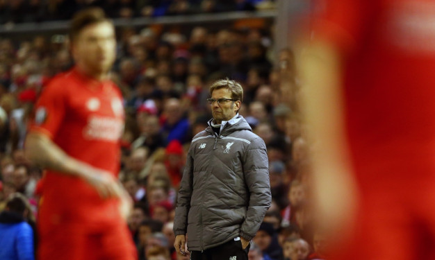 Jurgen Klopp watches on Jurgen Klopp watches on