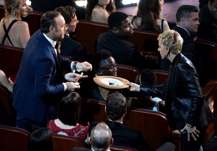 Ellen DeGeneres hosting the Oscars