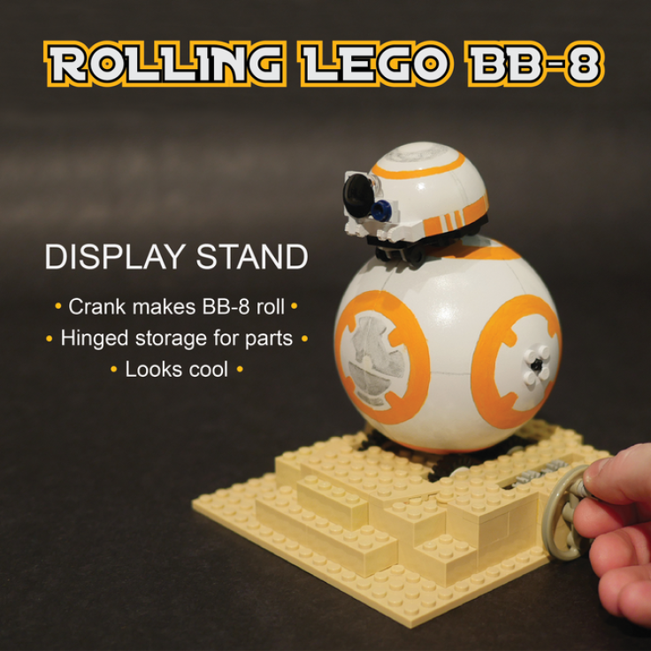 A miniature Lego BB-8 that actually rolls!