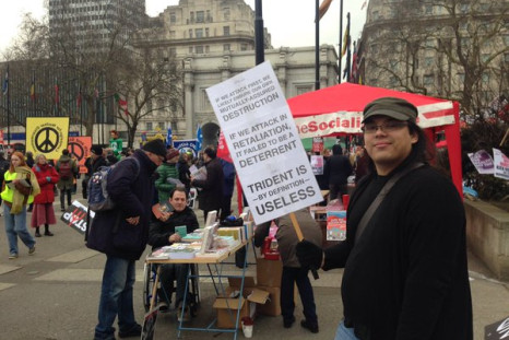 CND rally at Trafalgar Square, London