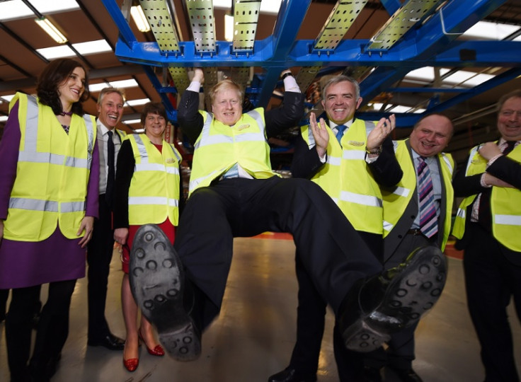 Boris Johnson visits Northern Ireland factory 