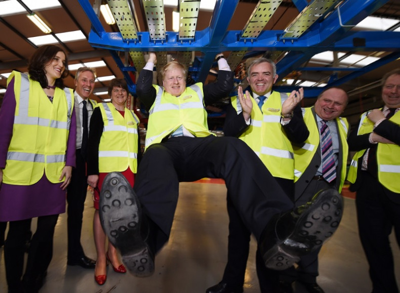 Boris Johnson visits Northern Ireland factory 